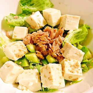 豆腐とツナのサラダ